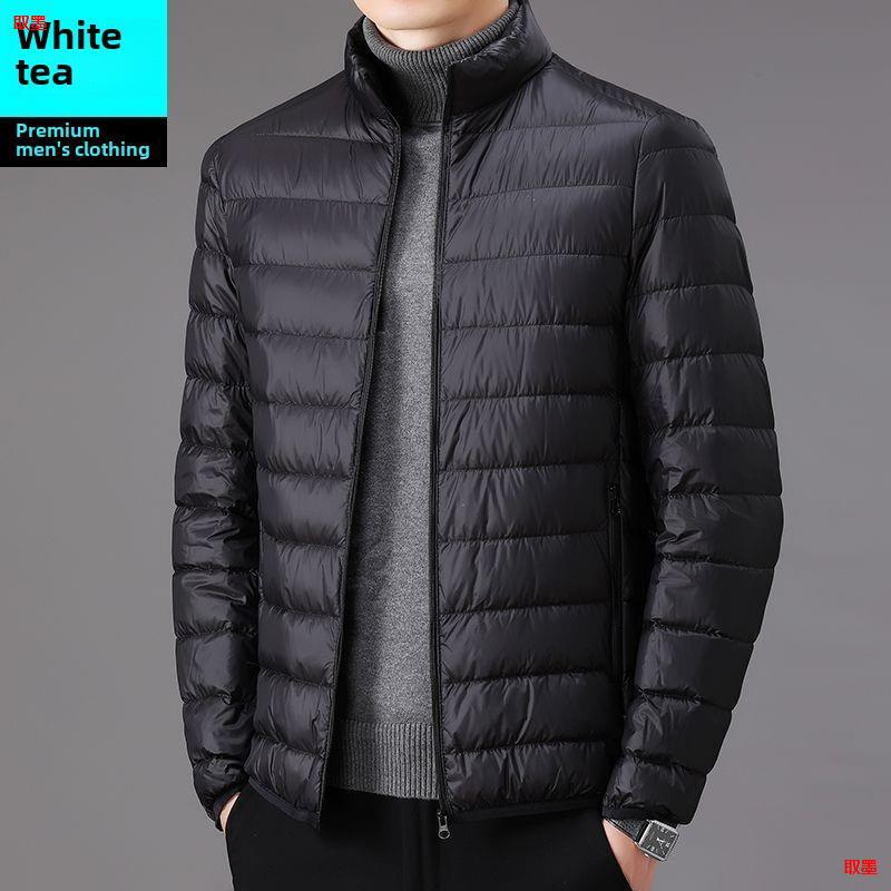2025 Winter Lightweight Fleece-Lined Cotton Jacket for Men, Short, Large Size, Casual Stand Collar, Warm Top, Dad's Men's Cotton Jacket 2025 Winter Lightweight Fleece-Lined Cotton Jacket for Men, Short, Large Size, Casual Stand Collar, Warm Top, Dad's Men's Cotton Jacket