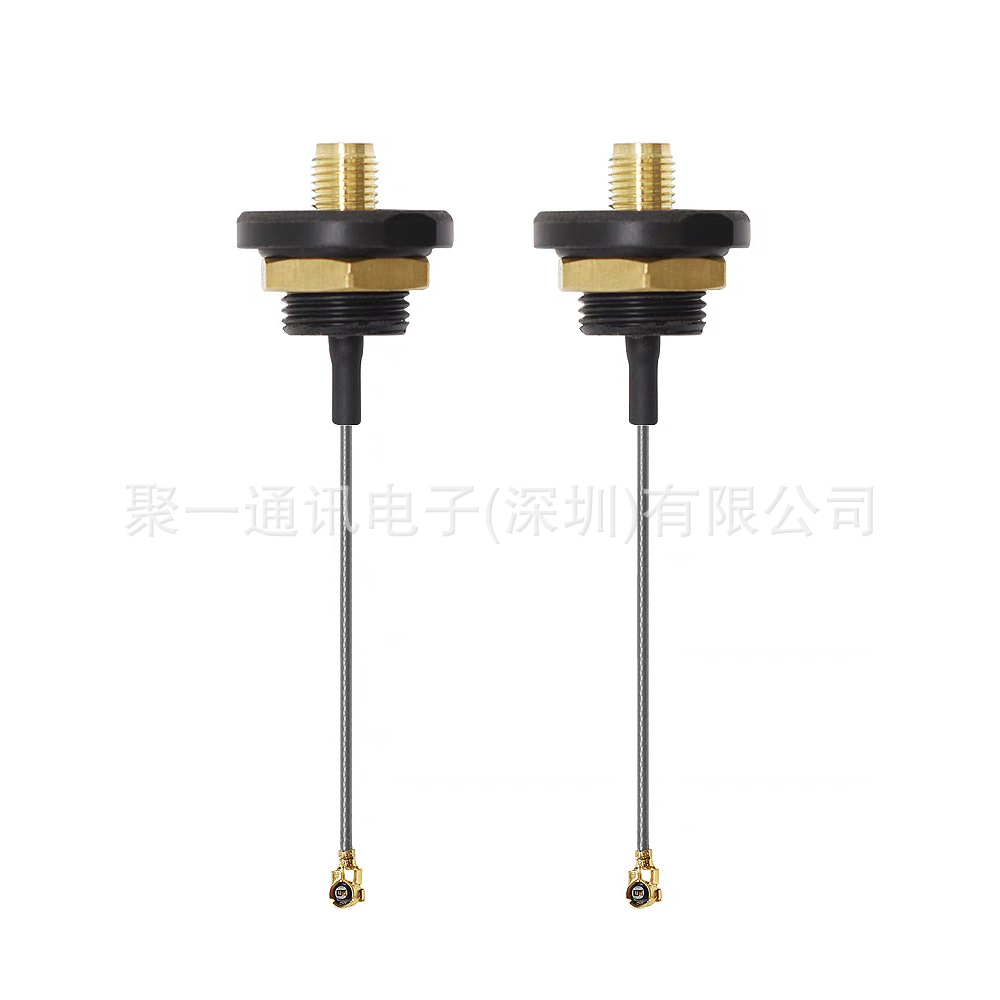 SMA母头防水天线座M12*1螺纹机箱机柜IPEX信号连接线仪器仪表防爆