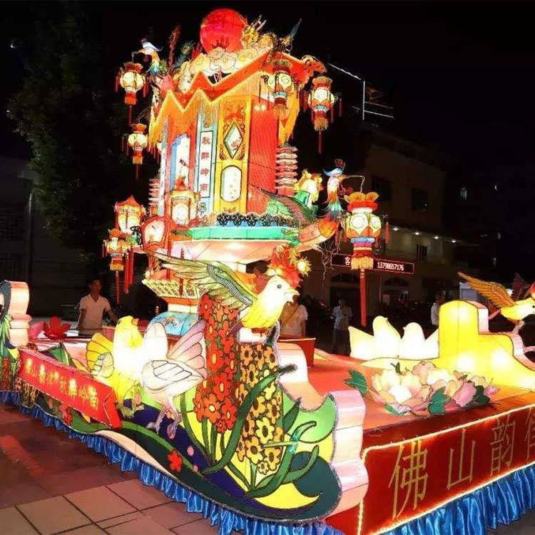 厂家制作节日巡游花车活动展览制作彩车花灯装饰彩车彩船工厂户外