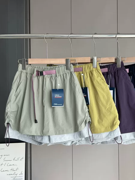 2026 Summer New Mountain-Style Outdoor Elastic Waist Anti-Exposure Breathable Quick-Dry Sports Casual Shorts Skirt Pants for Women