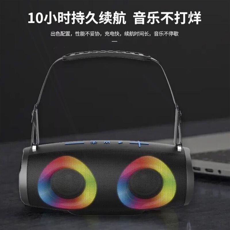 Bluetooth Speaker dual Speaker 3d Surround High-power Outdoor Waterproof Mini Audio Portable Household Small Steel Cannon