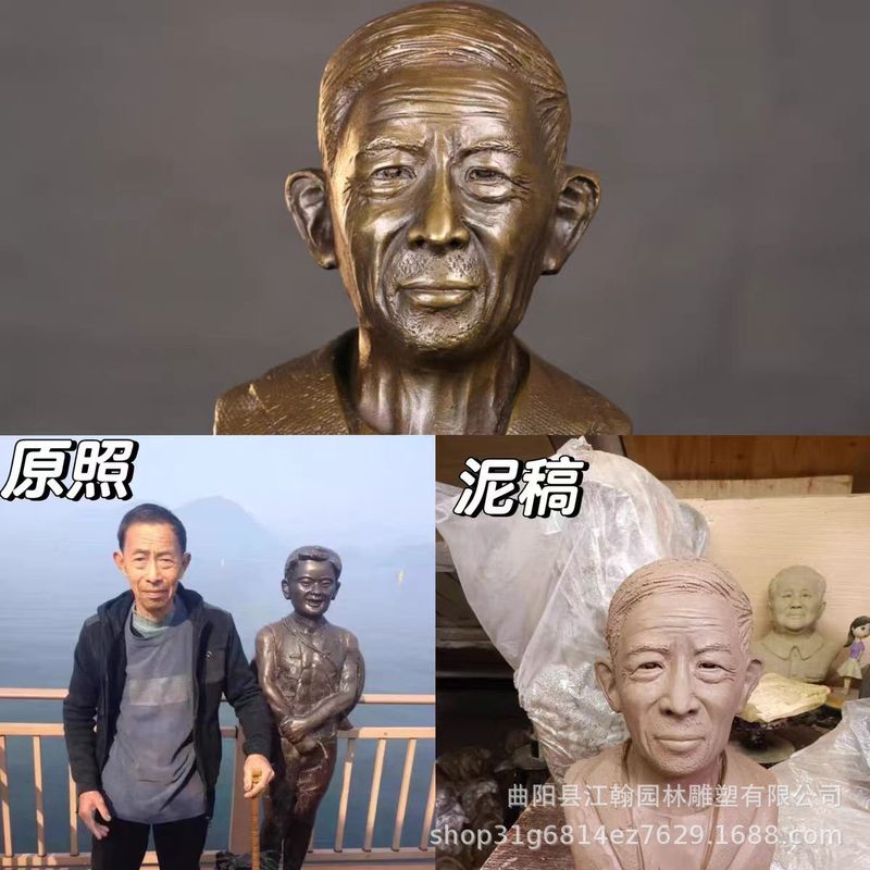 銅鋳造の人物肖像胸像、親戚、高齢者、キャンパスの有名人を記念するグラスファイバー人物彫刻、人物装飾品|undefined