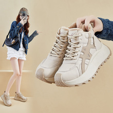 ins韩版新款加绒老爹鞋女2025冬季学生运动保暖增高休闲鞋YP1301