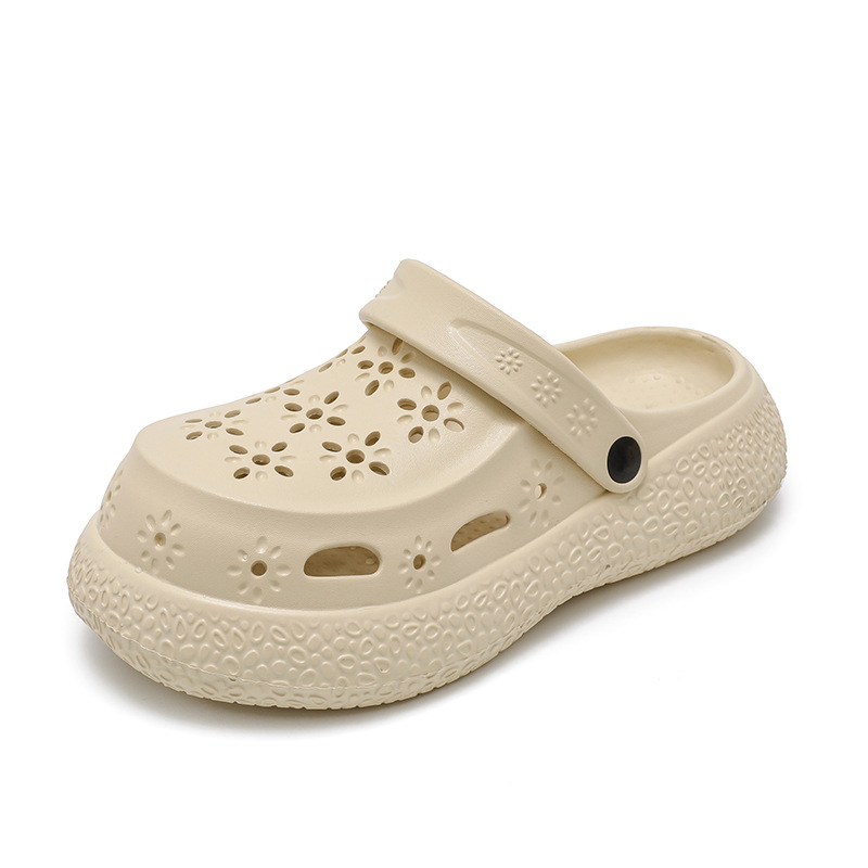 Moda de moda de primavera y verano para mujer, casual diario, cabeza redonda, zapatos con agujeros clásicos, zapatos con agujeros de mujer Baotou transpirables