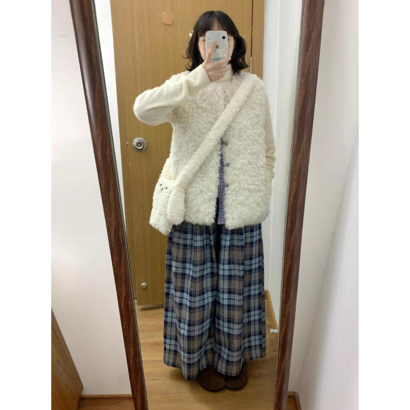羊羔毛马甲女皮毛一体2025秋冬新款洋气外穿百搭加厚马夹网红外套|undefined