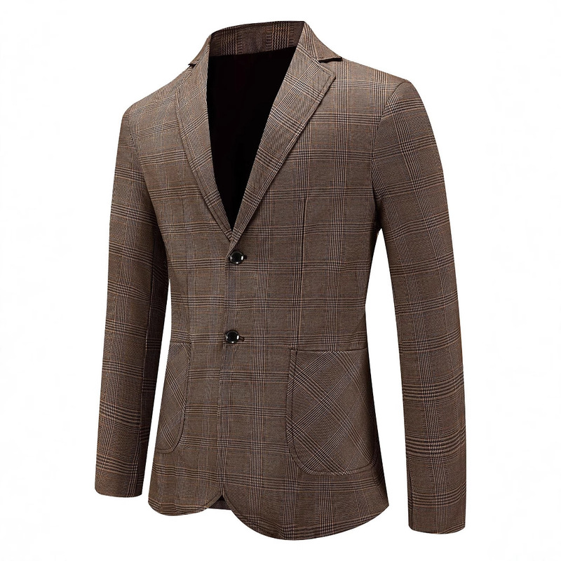2025 Men's Spring Autumn Business Casual Suit Jacket Single Breasted Jacket Lightweight Polyester Lapel Suit Jacket 2025 Men's Spring Autumn Business Casual Suit Jacket Single Breasted Jacket Lightweight Polyester Lapel Suit Jacket