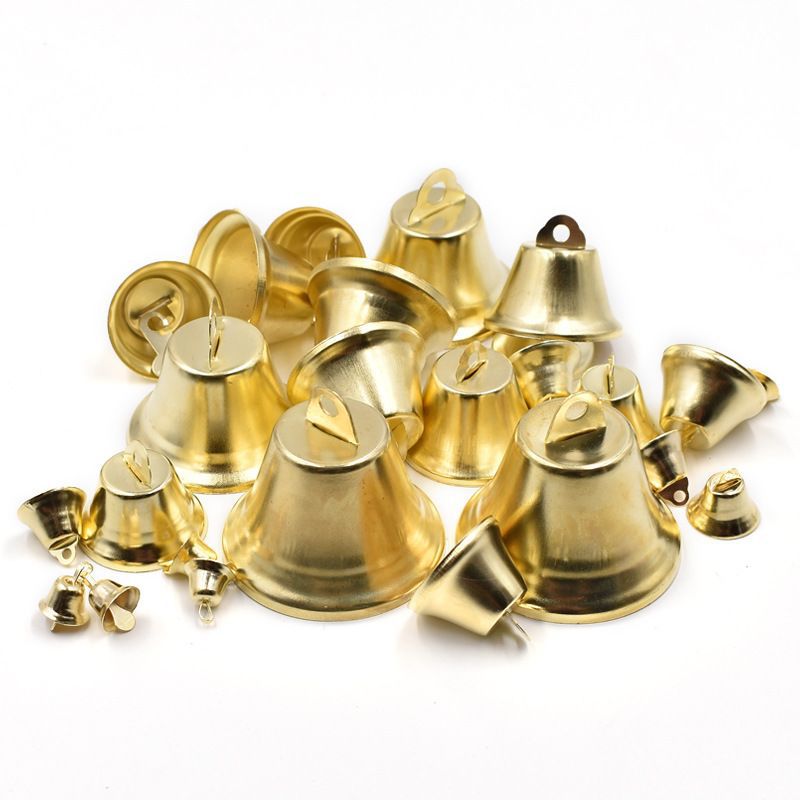 DIY jewelry accessories material 10-45mm Golden opening horn bell Christmas decoration small Bell wind chime