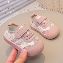 婴幼儿小碎花女宝宝鞋秋季新款软底运动鞋稳步鞋学步鞋中小童鞋