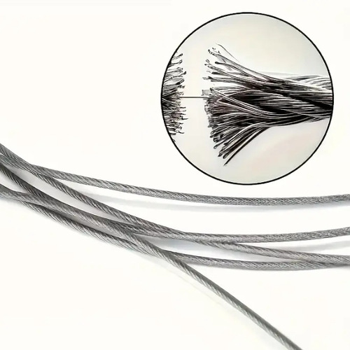 Galvanized anti-fall steel wire rope, coated steel wire safety rope with hook, steel wire cable, hoist buckle accessories
