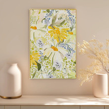 抽象小众艺术花卉奶油风繁花装饰画客厅挂画玄关走廊过道肌理油画