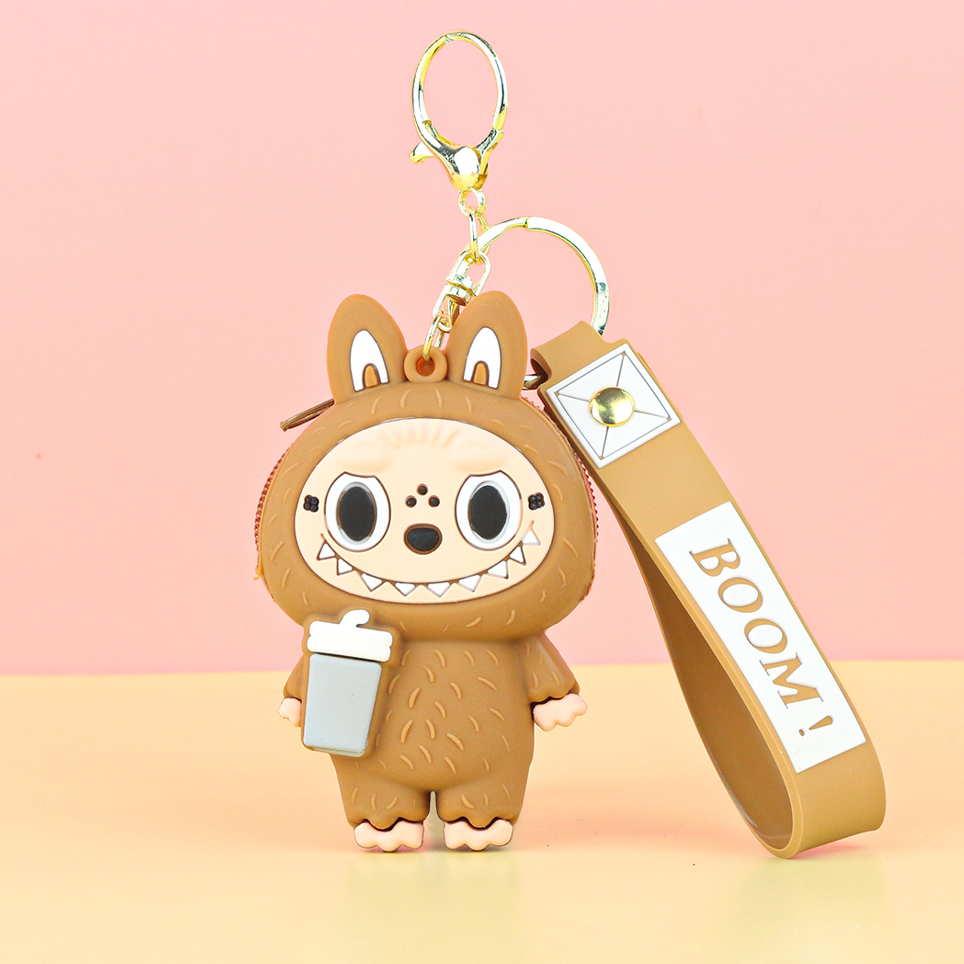 子供用ラブブ小銭入れシリコンプチギフトキーホルダーペンダントカードキャッチャーマシンプチギフトラブブ