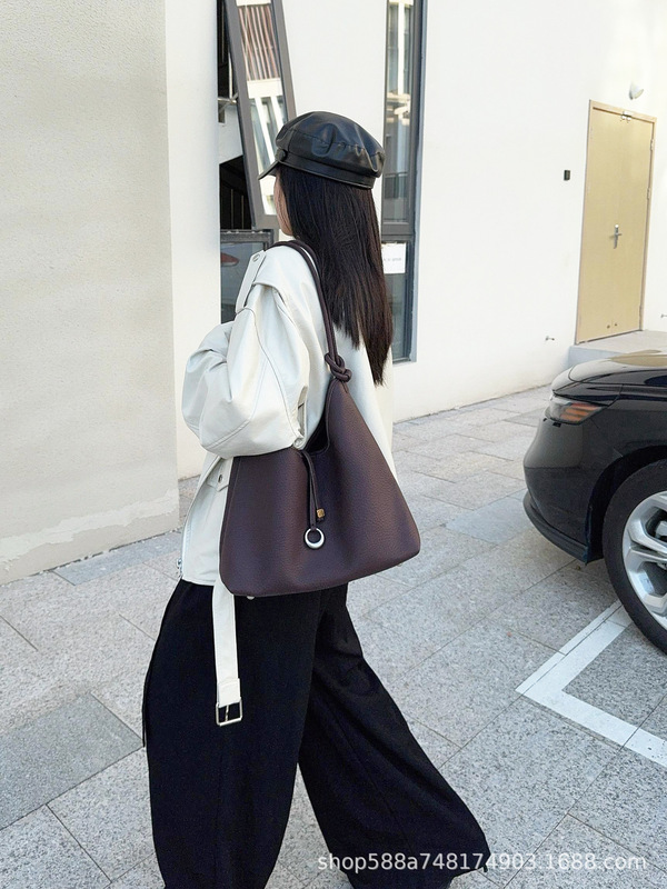 慵懒松弛感托特包腋下hobo包包女大容量通勤包休闲软皮单肩包大包|undefined