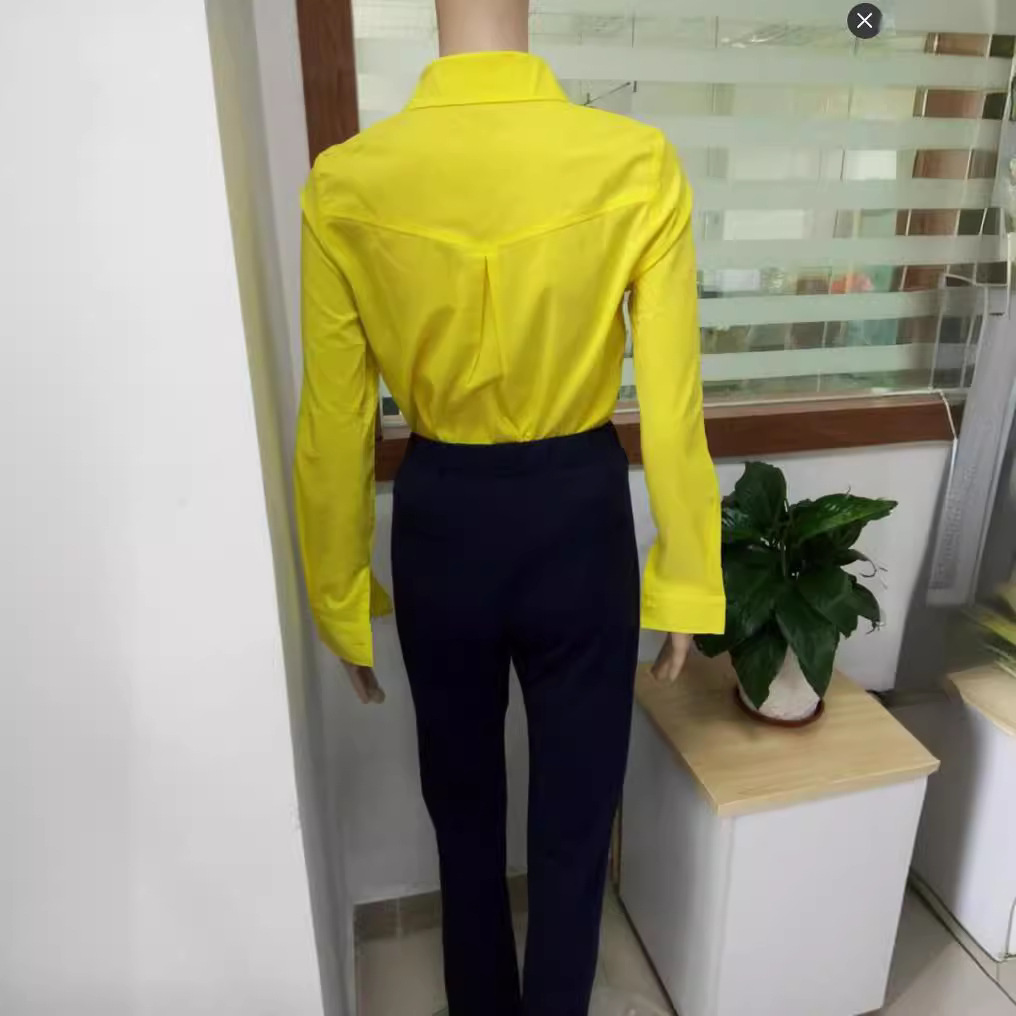 Aliexpress Wish Popular Long-Sleeved Shirt + Tight Casual Suit Women's Professional Suit Bandage Suit Pants