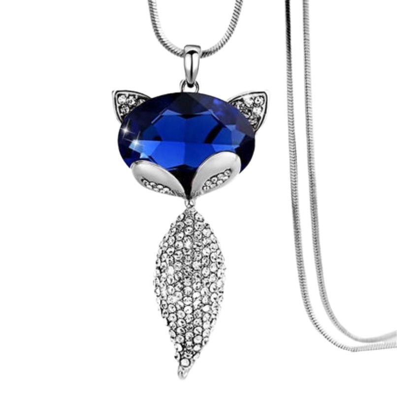 YH ~ directo de fábrica estilo coreano cristal zorro suéter cadena otoño e invierno largo Otoño e Invierno ropa a juego collar joyería