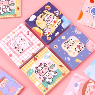 Cartoon stationery, cute note for students, book