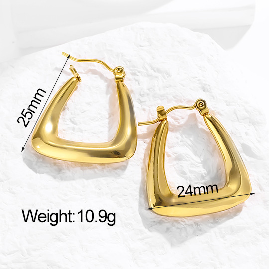 11g Weight 304 Stainless Steel Ear Needle Material Ear Studs Classification 1 Pair Quantity Holiday, Daily Occasion 304 Stainless Steel Material Heart Shape Pattern All Seasons Season Women's Gender Plating Design Simple Style Style 1 Pair Simple Style Heart Shape Plating 304 Stainless Steel Ear Studs 7