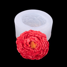 新款盛开牡丹花花朵香薰石膏蜡烛扩香石手工皂花朵装饰滴胶黏土模