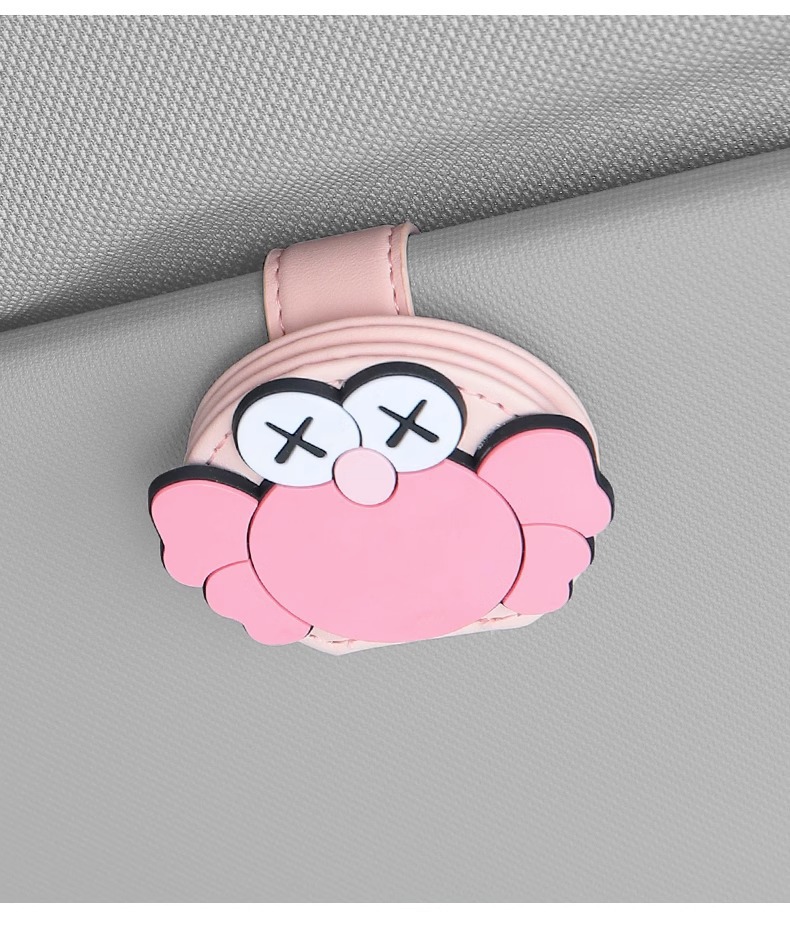 Car Glasses Clip, Car Glasses Case, Sun Visor Storage Gadget, Sunglasses Clip, Multifunctional Card Holder, In-Car Glasses Holder