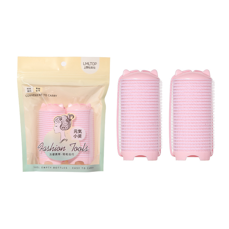 LMLTOP transfronterizo dedicado a VN lindo y divertido rizador de pelo 2 paquetes DIY rizador autoadhesivo con hebilla interior TOP-003