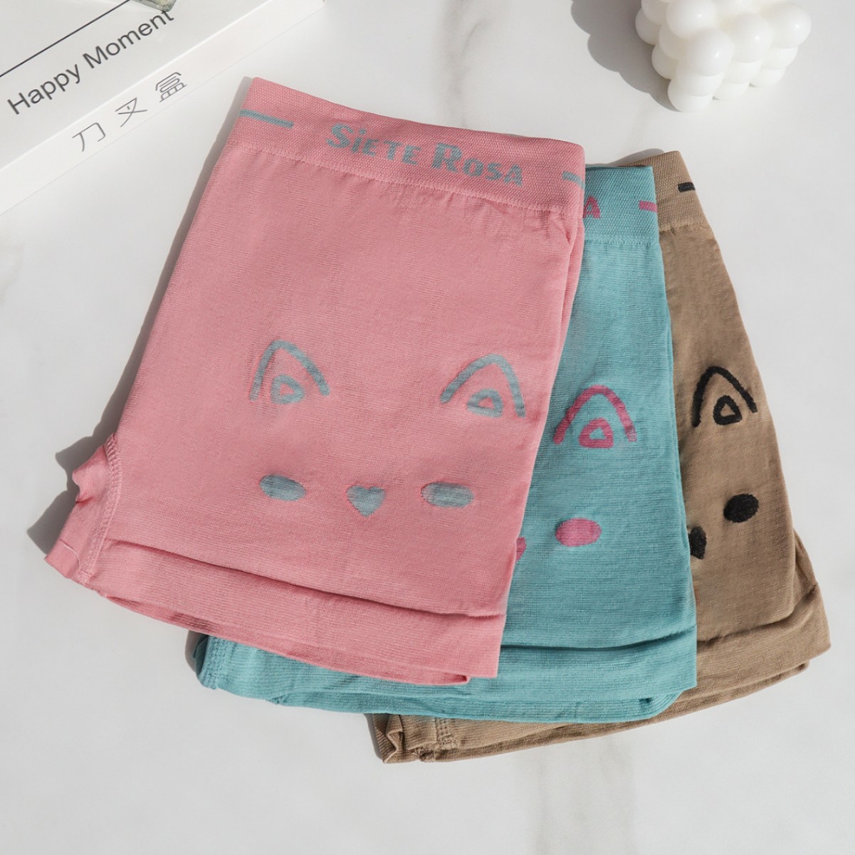 Ropa interior de verano para mujer, muy vendida en el extranjero, sin costuras, calzones tipo bóxer que no se enrollan, ajustados, antiexposición