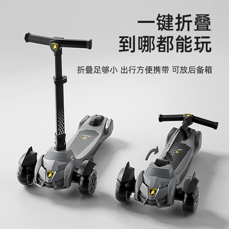 中大童稳固防侧翻溜溜车滑板车 儿童代步滑板车耐磨减震 便携出行|undefined