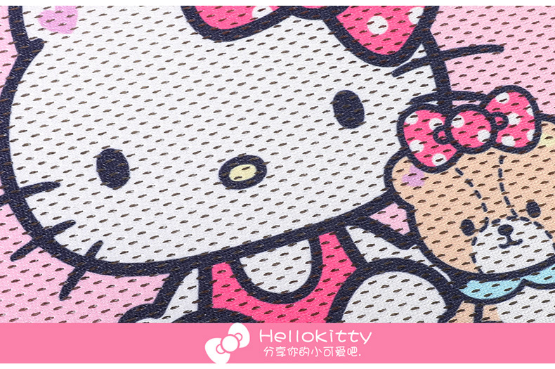 kitty cartoon car cushion single piece three-piece set goddess Four Seasons universal small waist summer car cushion Main driving