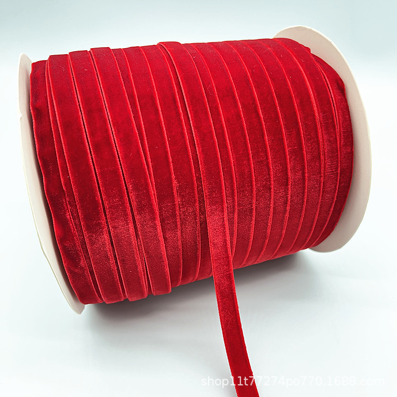 Fabricantes al por mayor 1CM hechos a mano embalaje de regalos de cinta de lana unilateral cinta de cebolla cinta de terciopelo decoración DIY