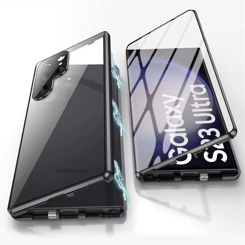 国境を越えてサムスンs 25u万磁王24fe携帯ケースを適用してガラス金属磁気吸引カードの転倒防止カバーを覗き込む|undefined