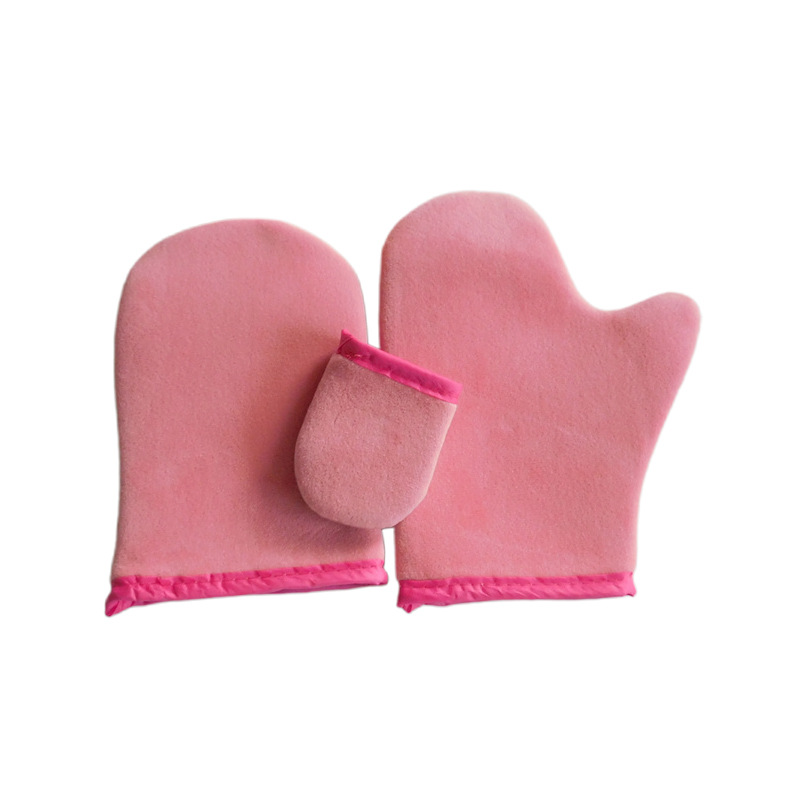 Maquillaje engrase cuerpo Guantes negro SPA guantes protector solar aceite guantes flocado guantes