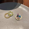 Acrylic ring, fashionable set, resin, on index finger, does not fade