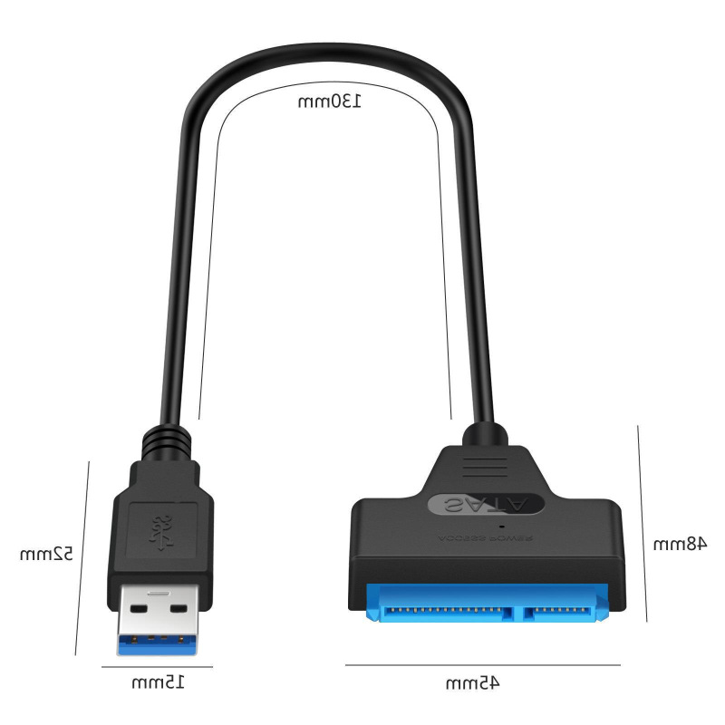 2.5インチハードディスクドライブケーブルsata変換usb3.0互換ノートソリッドステートssd 7 + 15pinシリアルドライブ|undefined