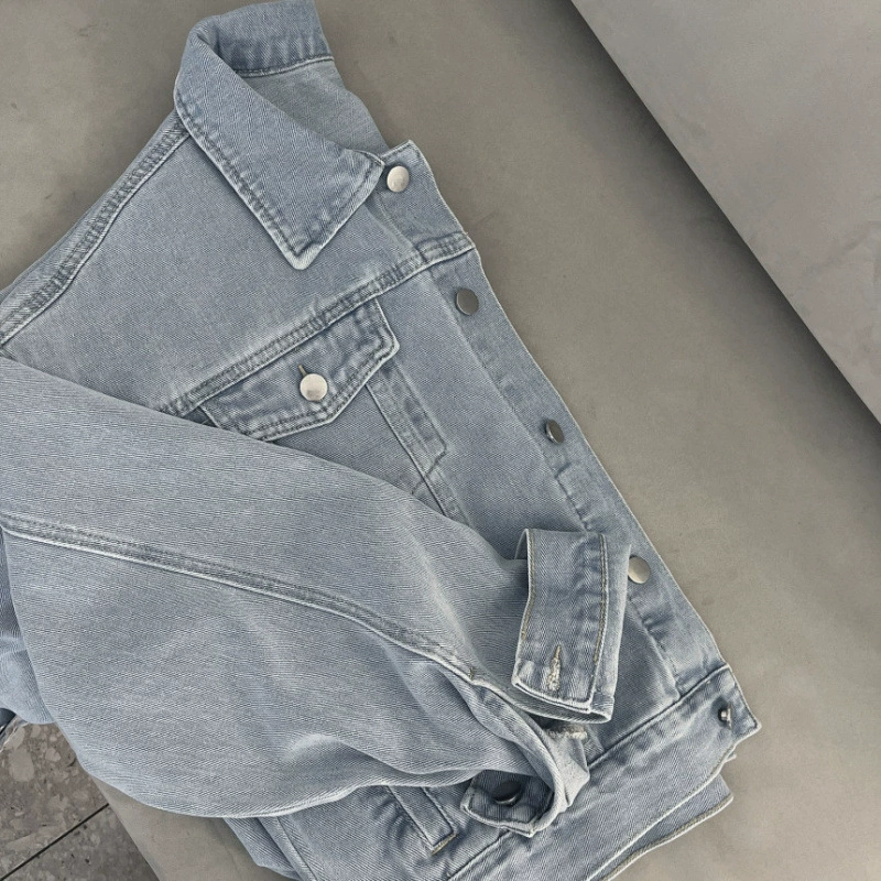 Denim jacket for leisure, (Physicals), Korean style, oversize