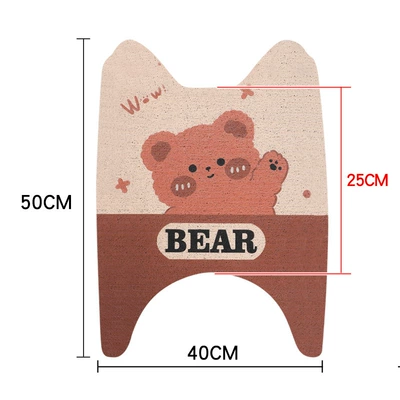 Electric Battery Motorcycle Suitable for Yadi Emma Foot Pads, Foot Pads, Pedal Free Cutting, Waterproof and Universal (Electric vehicle foot mat) - full-color-floor-mat-short-style-greeting-bear