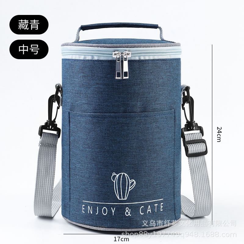 Bolsa de almuerzo de aislamiento bolsa de oficina bolsa de estudio bolsa de almuerzo bolsa de aluminio gruesa mano redonda