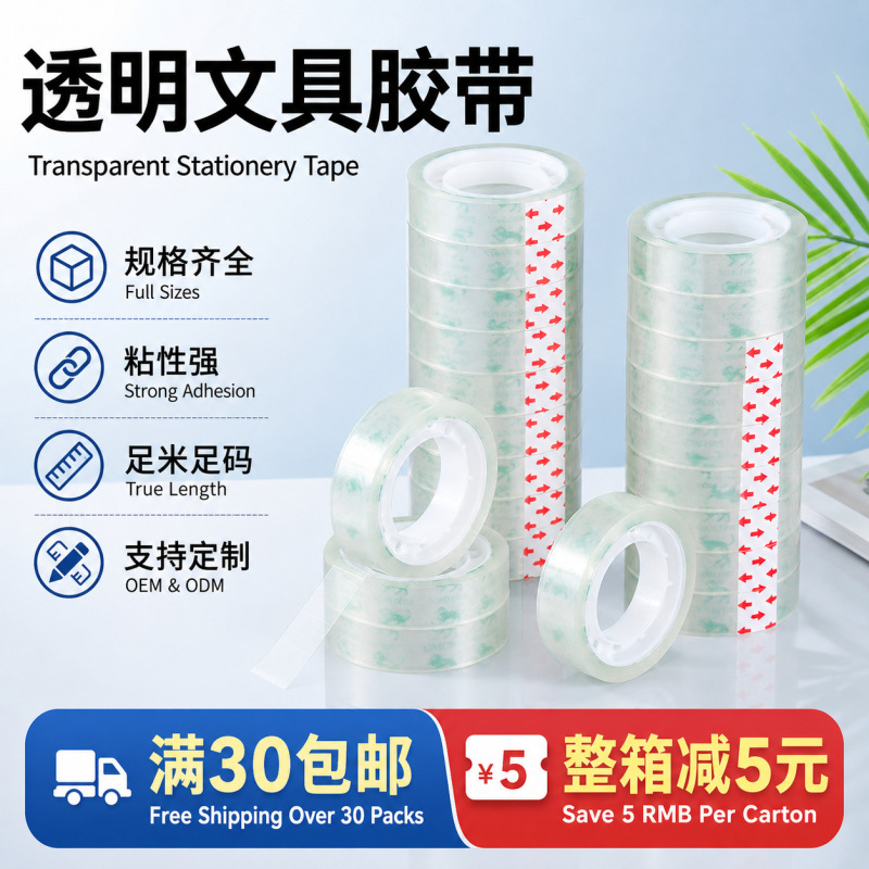 Cross-Border Transparent Stationery Tape, Small Tape for Journaling, Floral Art, Small Adhesive Tape for Business, Office, Students, and Flower Shops Cross-Border Transparent Stationery Tape, Small Tape for Journaling, Floral Art, Small Adhesive Tape for Business, Office, Students, and Flower Shops