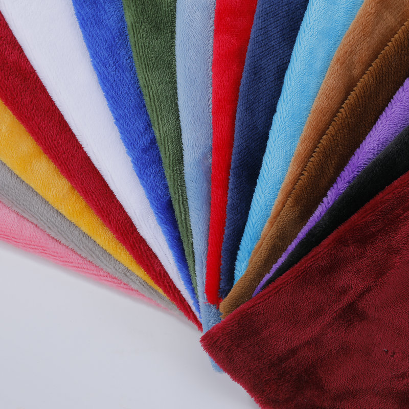 法兰绒珊瑚绒布料批发双面/单面法兰绒家居服玩具时装睡衣面料