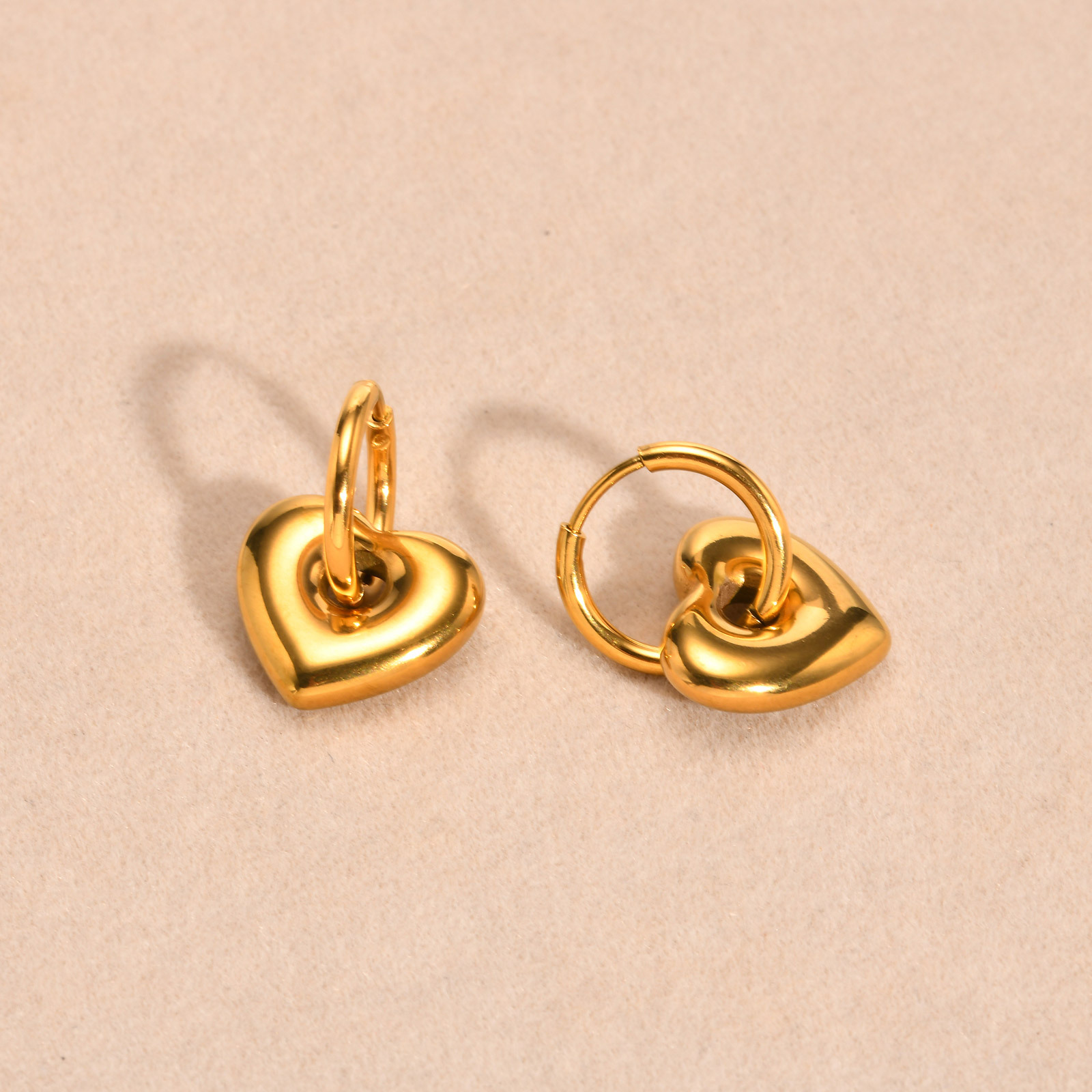 Star, Moon, Heart Shape Pattern 1 Pair Casual Simple Style Star Moon Heart Shape 304 Stainless Steel Earrings