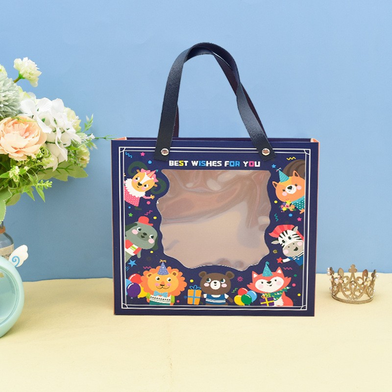 镂空动物宝宝盒蓝色