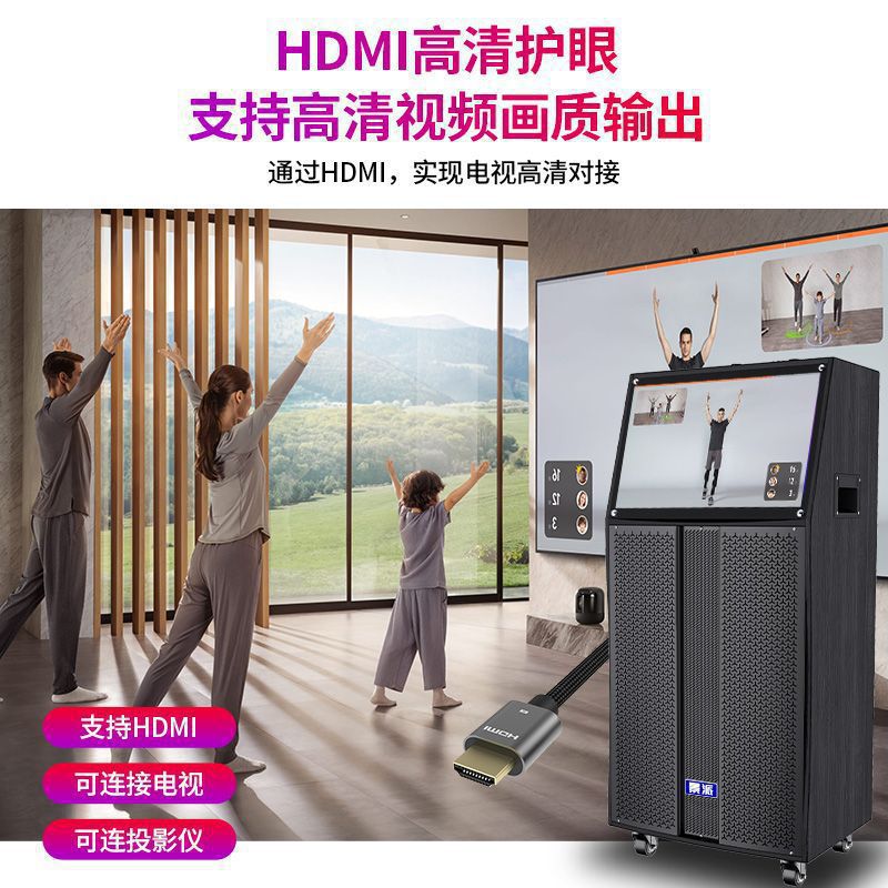 广场舞音响带视频家用K歌卡拉OK点歌机户外移动直播声卡拉垒德株