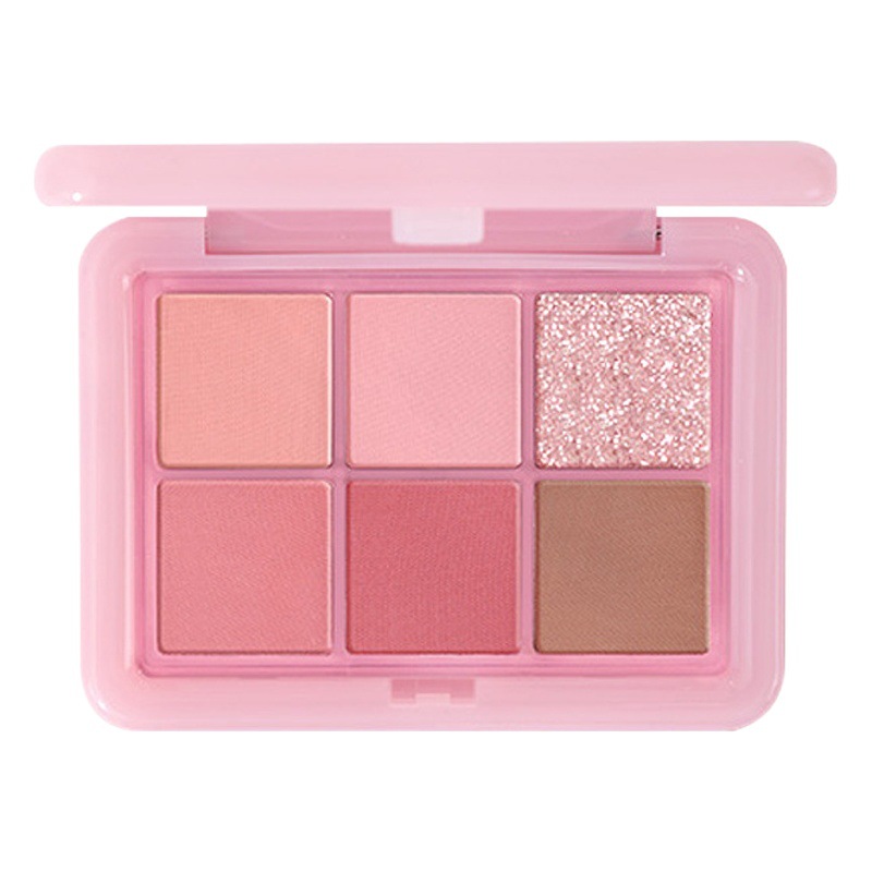 HOLD LIVE small pink frozen eyeshadow plate six-color large earth color orange brown eyeshadow cheap highlight blush repair one