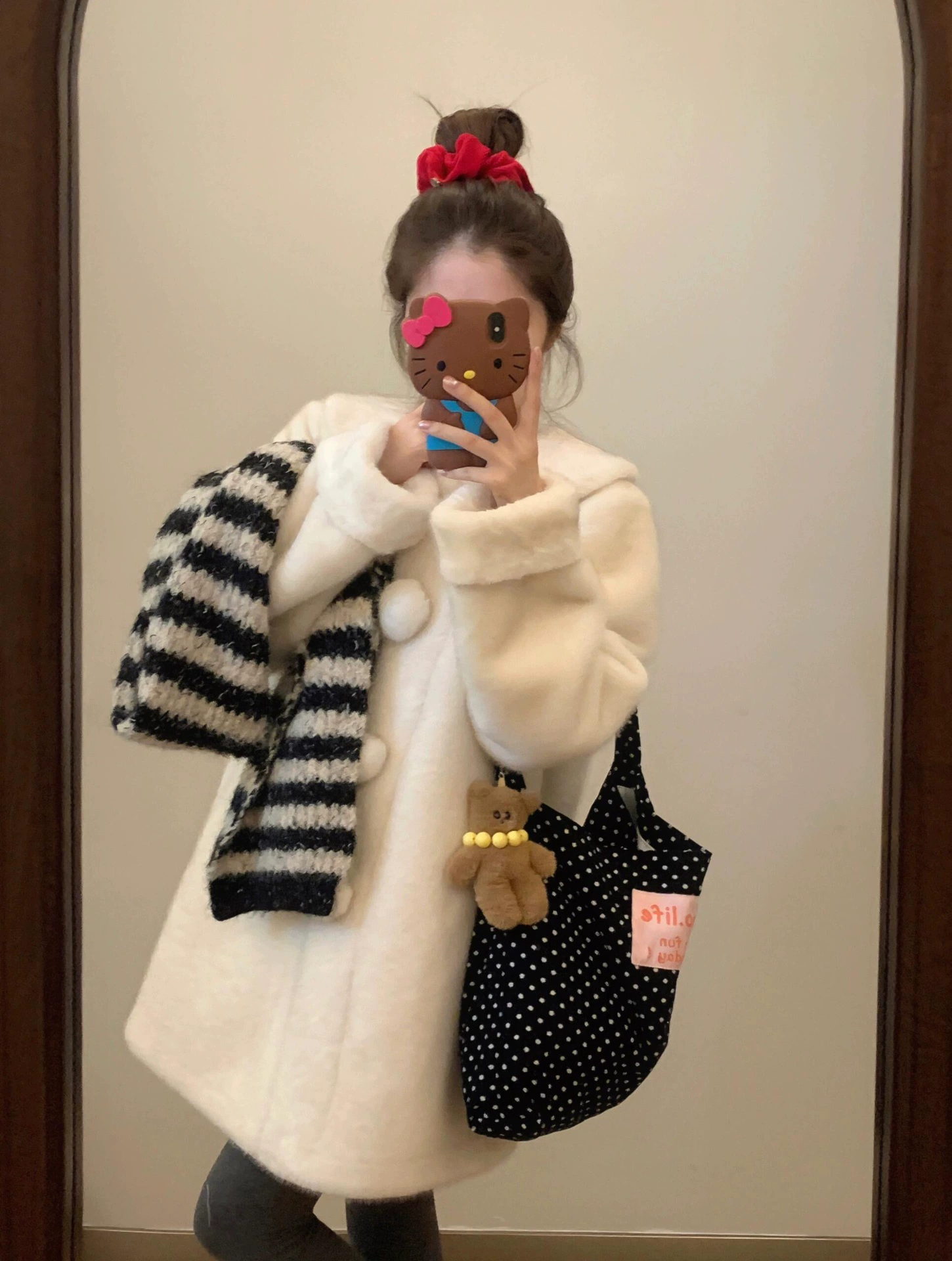 Winter ecological puffer ball, long jacket, increased thickness, mid-length