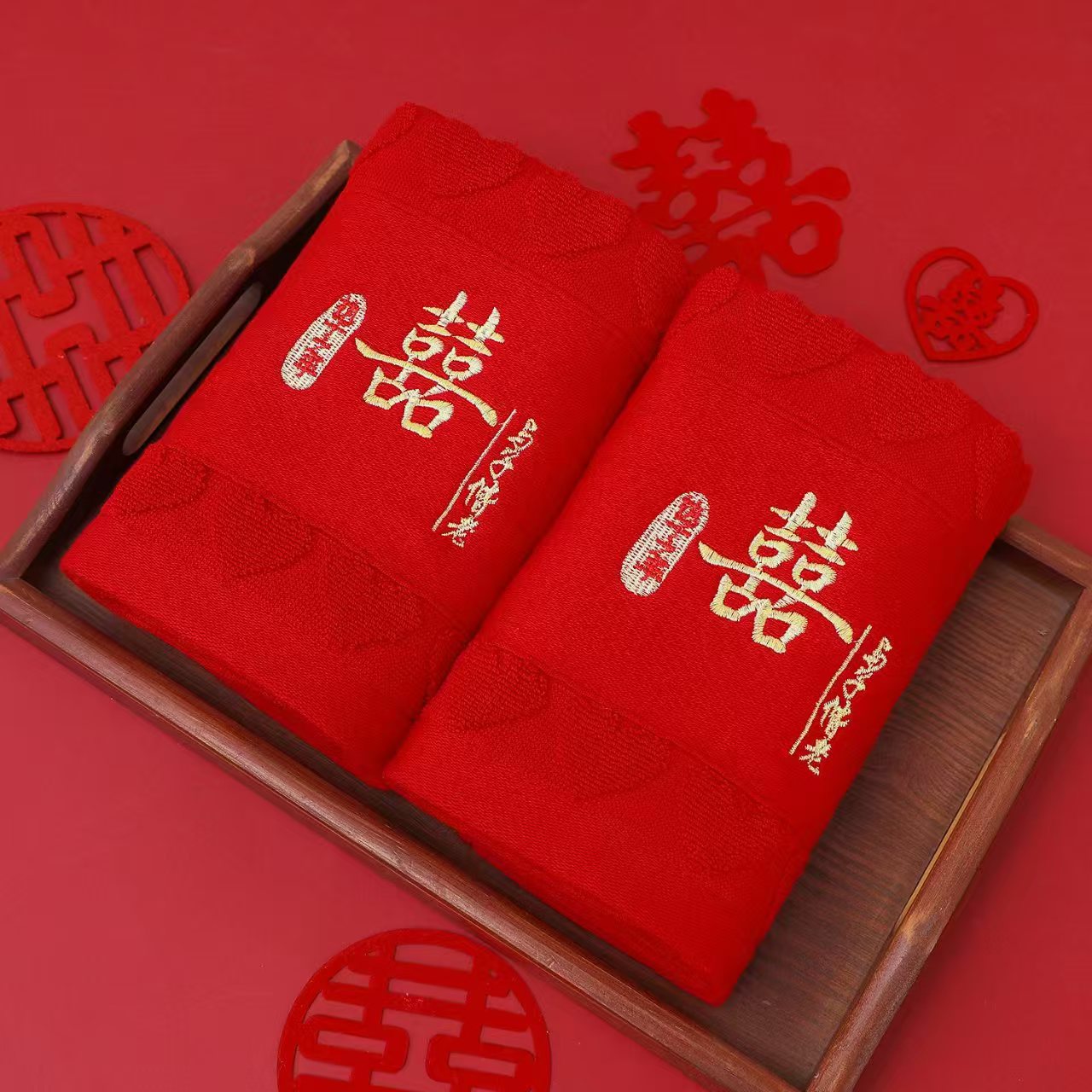 深红喜字 / 34*74