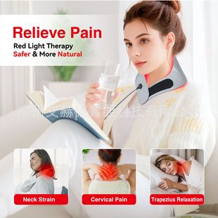 Hot New Product Near Infrared Light Led Household Cervical Spine Pulse Neck Protector Shoulder and Neck Hot Compress Physiotherapy to Relieve Pain