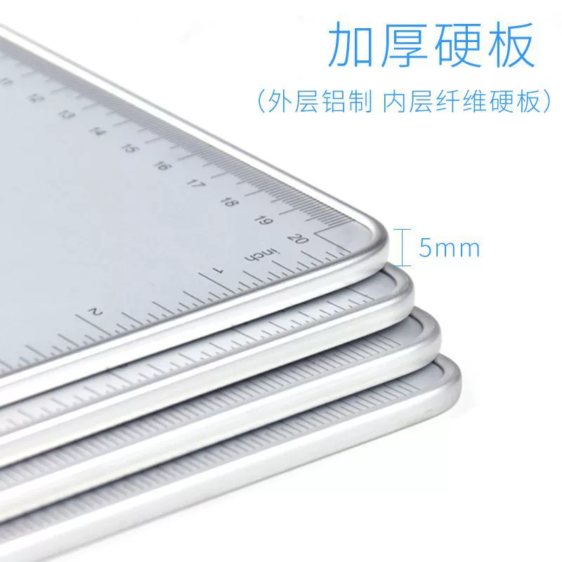 A4 plate clip thickened aluminum alloy edge padding panel file portrait Written cardboard file folder folder meeting meeting