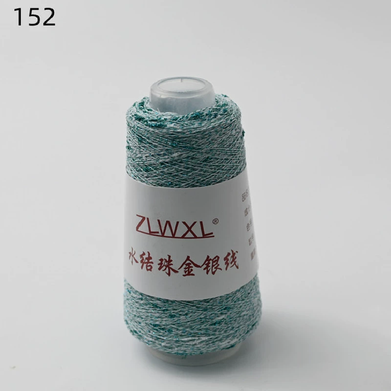 Woven silk threads handmade, 50 gram, gold and silver