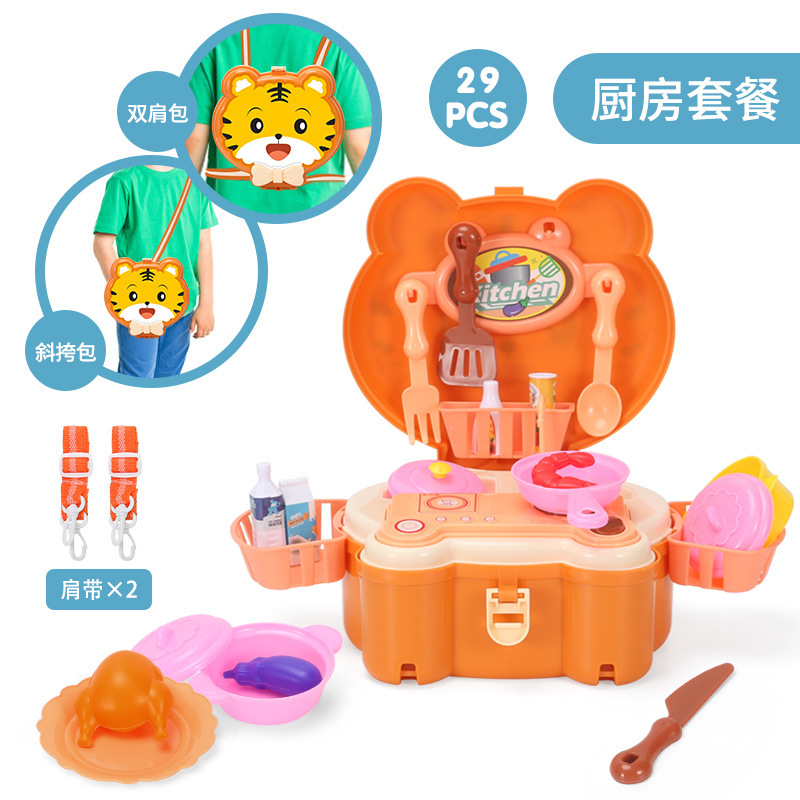 Niños jugar casa mochila doctor traje niños y niñas Caja de Herramientas cocina vajilla bebé joyería Juguetes