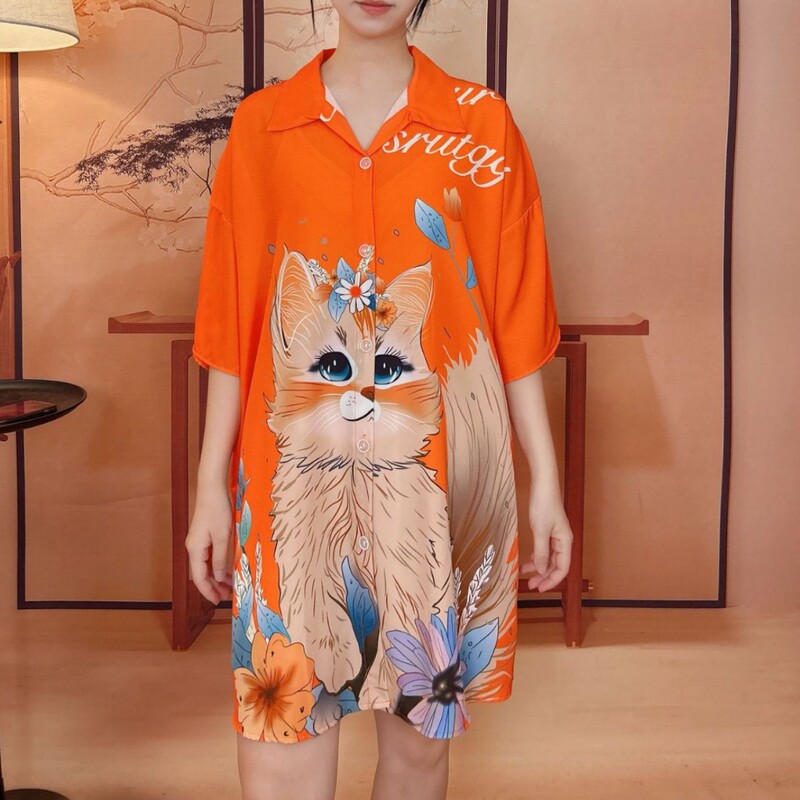 1-100 Floral Pattern Live Broadcast New Ice Silk Nightgown Women's Summer Thin Sexy Cardigan Pajamas Accessible Luxury Loose Home Clothes 1-100 Floral Pattern Live Broadcast New Ice Silk Nightgown Women's Summer Thin Sexy Cardigan Pajamas Accessible Luxury Loose Home Clothes