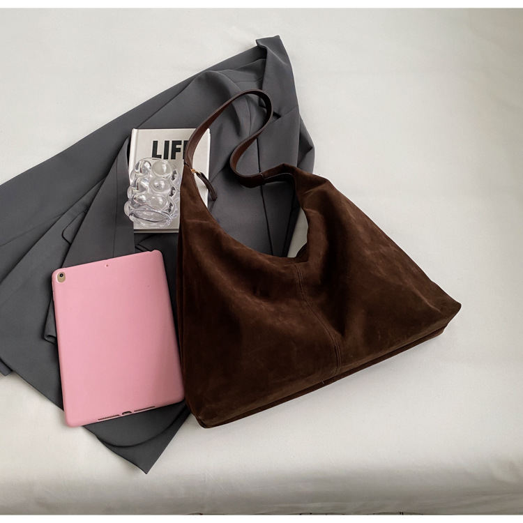 Suede Look Slouchy Large Capacity Tote Bag 14