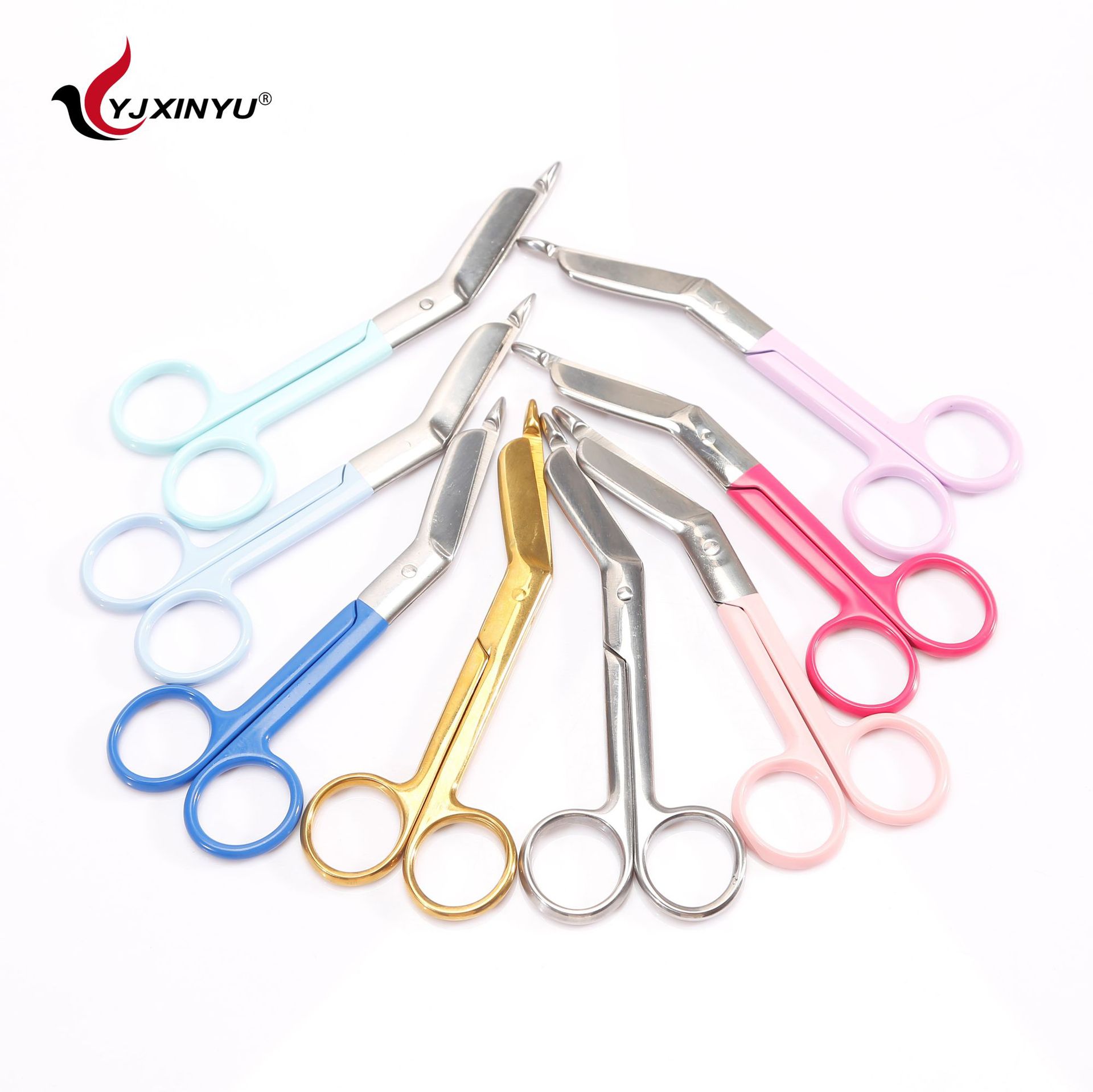 纱布剪刀 不锈钢弯头绷带剪 家用户外急救纱布剪绷带剪刀