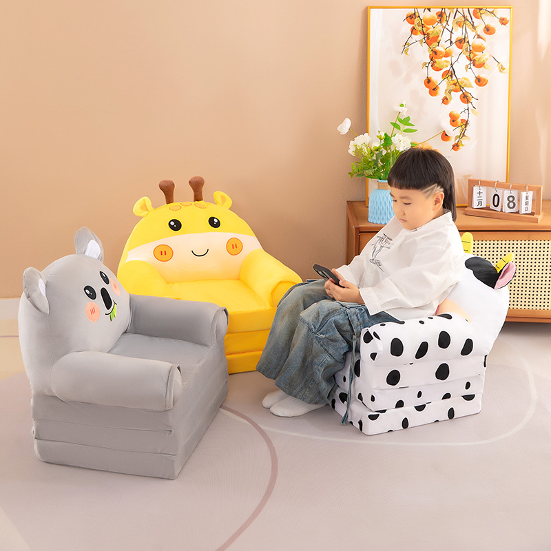 Juguetes de peluche plegables alargados sofá perezoso sofá tatami para niños sofá silla de peluche cojín juguete regalo de cumpleaños